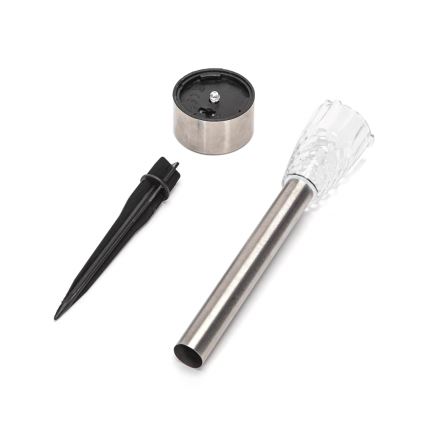 Aigostar - LED Solarna lampa LED/0,006W/1,2V 40 mAh 29,7 cm mat krom 6500K IP44