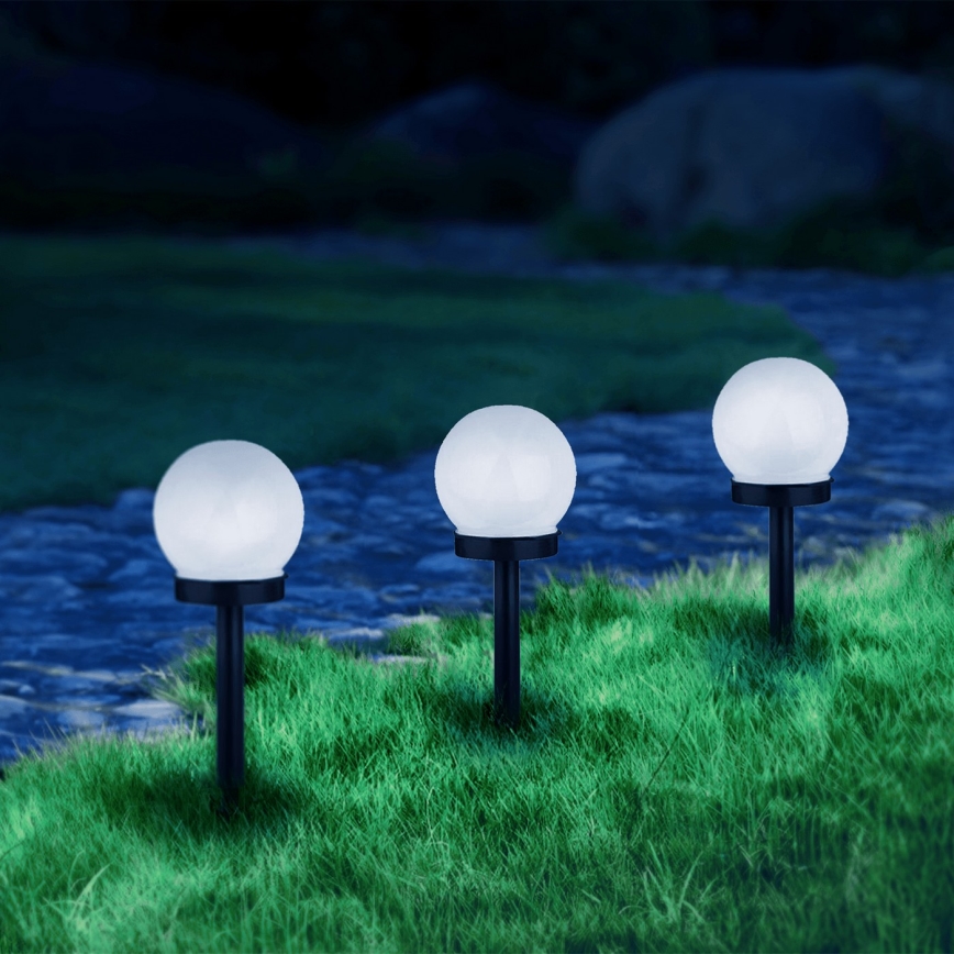 Aigostar - LED Solarna lampa LED/0,006W/1,2V 33cm 40 mAh crna 6500K IP44