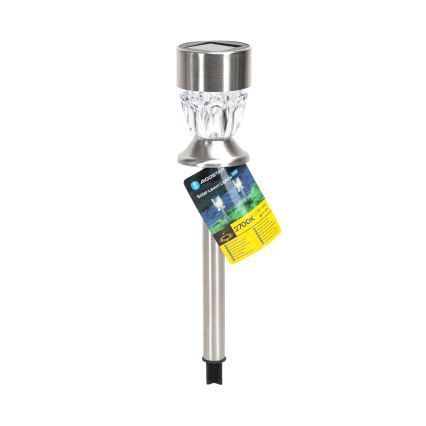 Aigostar - LED Solarna lampa LED/0,006W/1,2V 35,5cm mat krom 2700K IP44 100 mAh