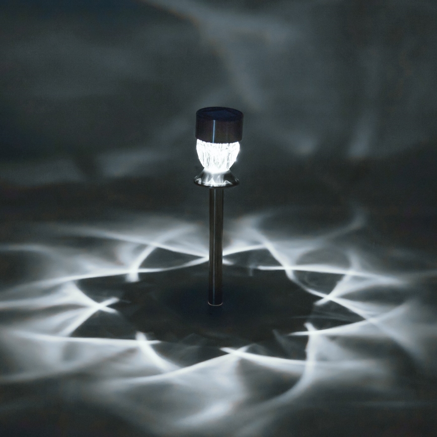 Aigostar - LED Solarna lampa LED/0,006W/1,2V 35,5cm mat krom 100 mAh 3000K IP44