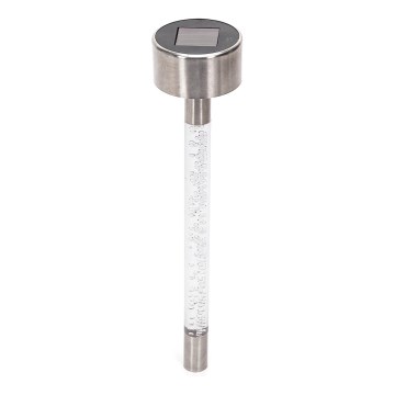 Aigostar - LED solarna lampa LED/0,006W/1,2V 36,7 cm mat krom 2700K 40 mAh IP44