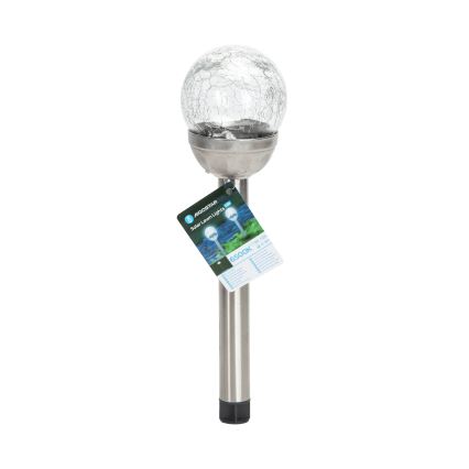 Aigostar - LED Solarna lampa LED/0,006W/1,2V 37,8cm mat krom 6500K IP44