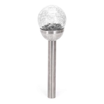 Aigostar - LED Solarna lampa LED/0,006W/1,2V 37,8cm mat krom 2700K IP44