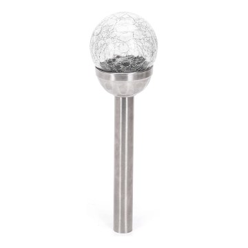 Aigostar - LED Solarna lampa LED/0,006W/1,2V 37,8cm mat krom 6500K IP44