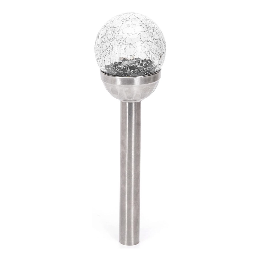 Aigostar - LED Solarna lampa LED/0,006W/1,2V 37,8cm mat krom 6500K IP44