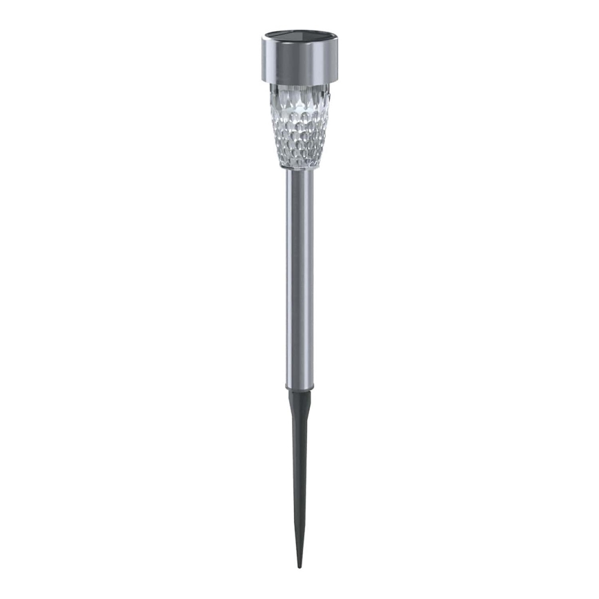 Aigostar - LED Solarna lampa LED/0,006W/1,2V 40 mAh 29,7 cm mat krom 6500K IP44