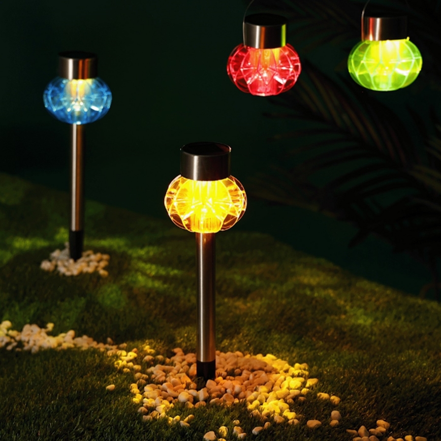 Aigostar - LED Solarna lampa LED/0,012W/1,2V 38,4cm 3000K IP44 narančasta 100 mAh