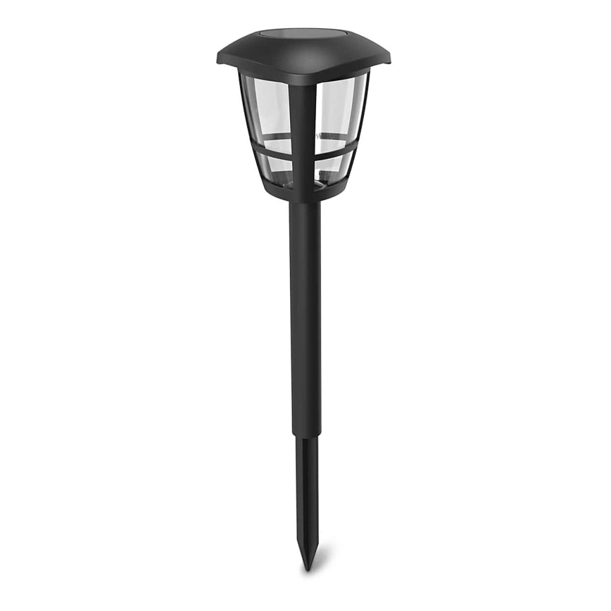 Aigostar - LED Solarna lampa LED/0,06W/2V 100 mAh 33,8 cm 6500K IP44 crna