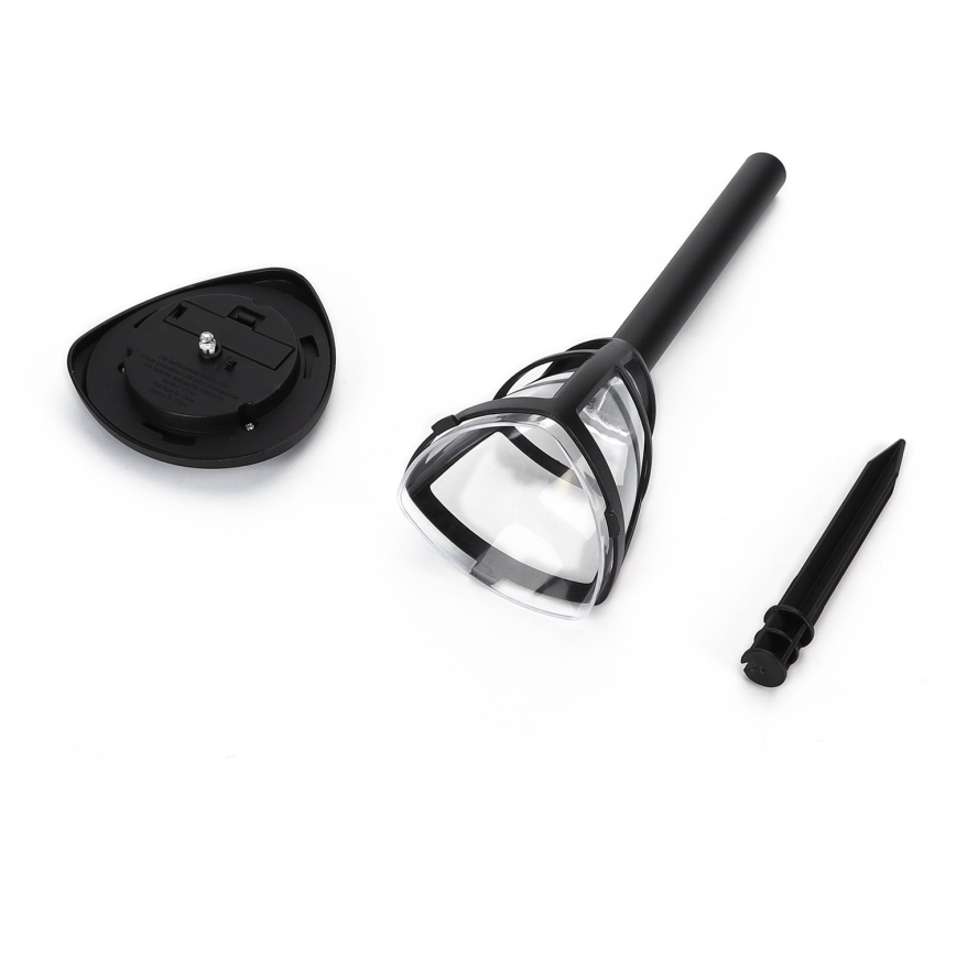 Aigostar - LED Solarna lampa LED/0,06W/2V 100 mAh 33,8 cm 6500K IP44 crna