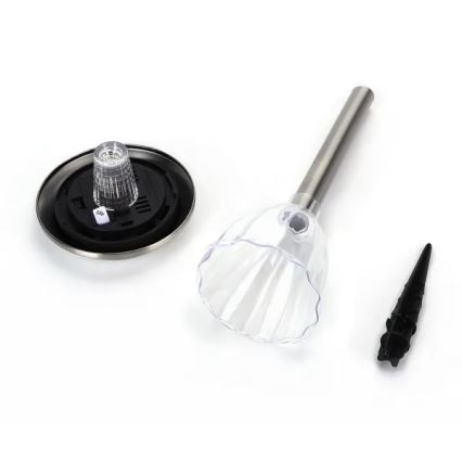 Aigostar - LED Solarna lampa LED/0,08W/2V 30,4 cm 200 mAh 6500K IP44 mat krom