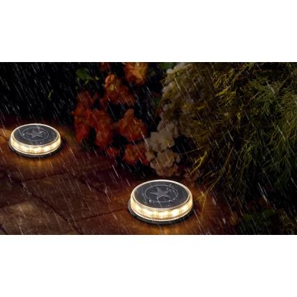 Aigostar - LED Solarna lampa LED/0,6W/5,5V 24,5 cm 500 mAh 3200K IP66 crna