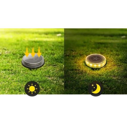 Aigostar - LED Solarna lampa LED/0,6W/5,5V 24,5 cm 500 mAh 3200K IP66 crna