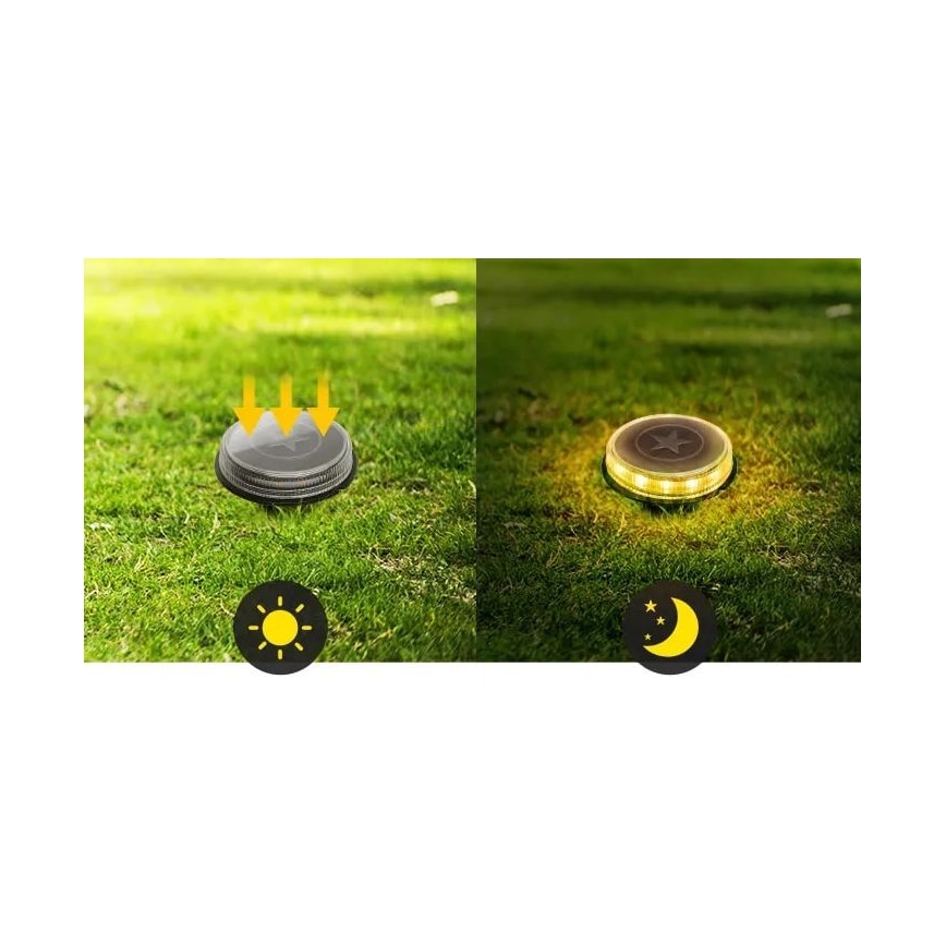 Aigostar - LED Solarna lampa LED/0,6W/5,5V 24,5 cm 500 mAh 3200K IP66 crna