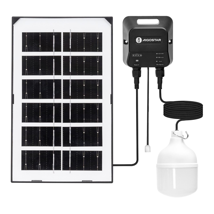 Aigostar - LED solarna lampa LED/35W/12V 3000 mAh 6500K pr. 10 cm + daljinski upravljač