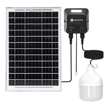 Aigostar - LED solarna lampa LED/70W/12V 6000 mAh 6500K promjer 12 cm + daljinski upravljač