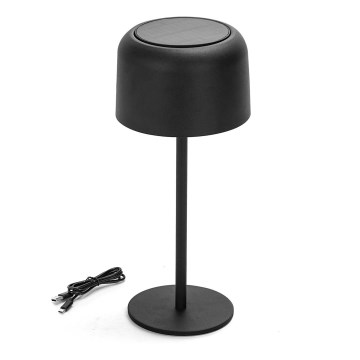 Aigostar - LED Solarna prigušiva punjiva  stolna lampa LED/3W/5V 2200mAh crna IP54
