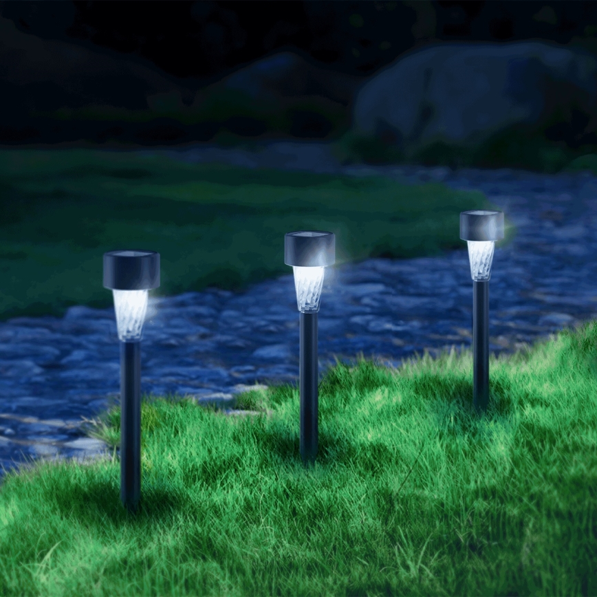 Aigostar - LED solarna svjetiljka 2 V, IP44, 40 mAh, crna