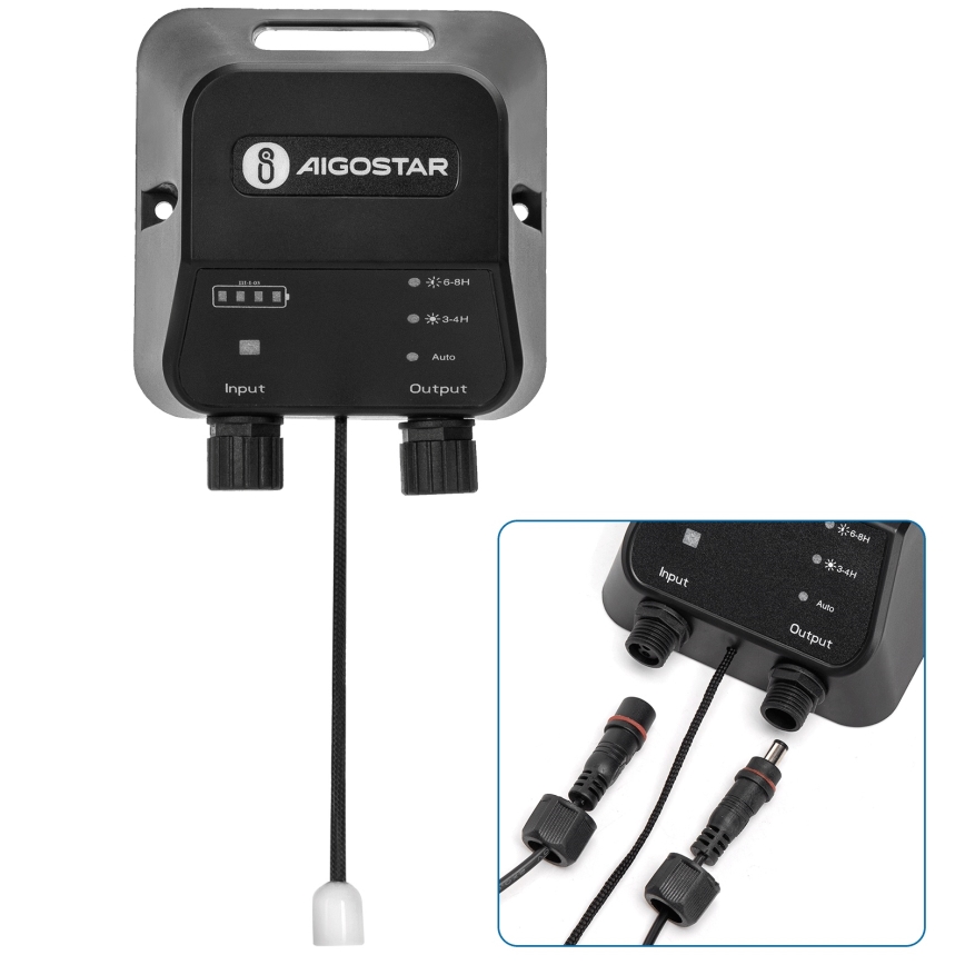 Aigostar - LED solarna svjetiljka LED/70W/12V 6000 mAh 6500K promjer 20,5 cm + daljinski upravljač
