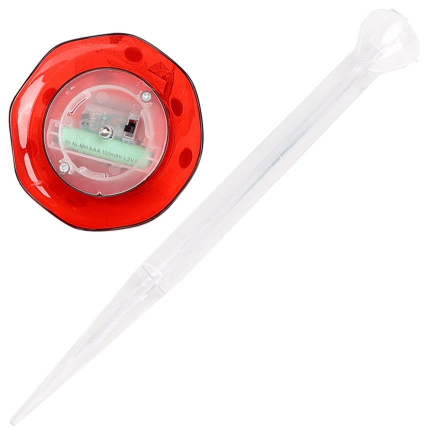 Aigostar - LED Solarna svjetiljka LED/0,006W/1,2V 100 mAh 2700K IP44 crvena