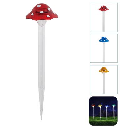 Aigostar - LED Solarna svjetiljka LED/0,006W/1,2V 100 mAh 2700K IP44 crvena