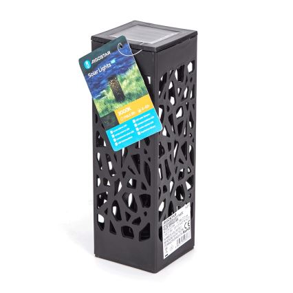 Aigostar - LED solarna svjetiljka LED/0,006W/1,2V 100 mAh 28,5 cm crna 3000K IP44