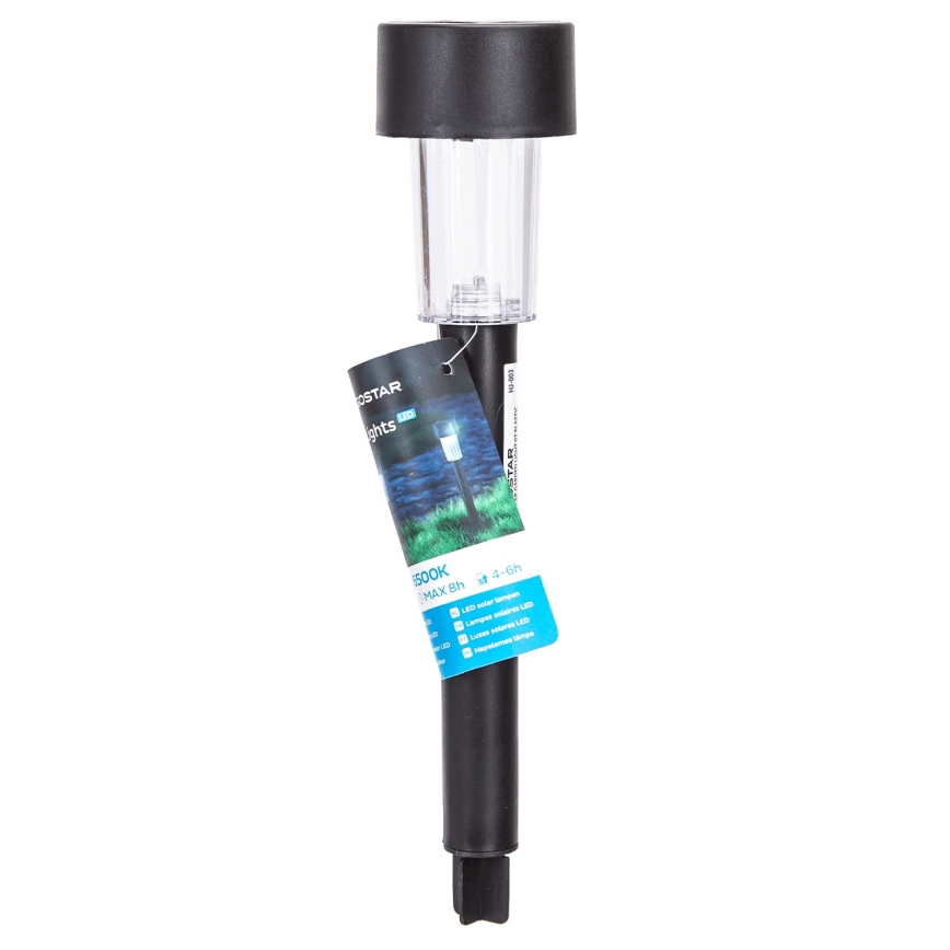 Aigostar - LED Solarna svjetiljka sa senzorom za dan/noć LED/0,006W/1,2V 40 mAh 29,5 cm crna 6500K IP44