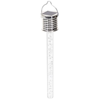 Aigostar - LED Solarna svjetiljka LED/0,006W/1,2V krom 2700K IP44 40 mAh