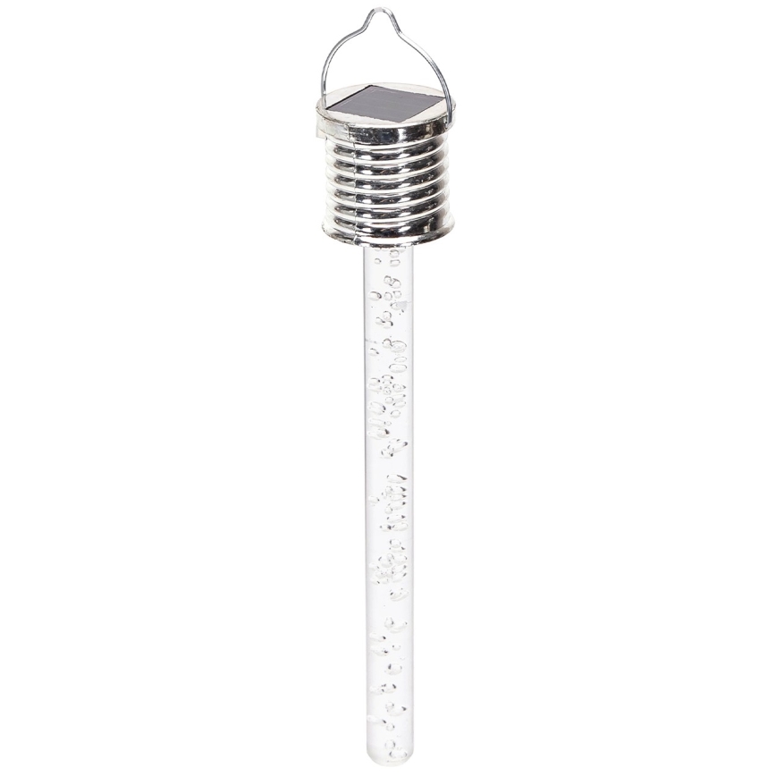 Aigostar - LED Solarna svjetiljka LED/0,006W/1,2V krom 2700K IP44 40 mAh