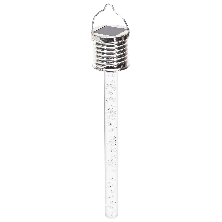 Aigostar - LED Solarna svjetiljka LED/0,006W/1,2V krom 40 mAh 6500K IP44