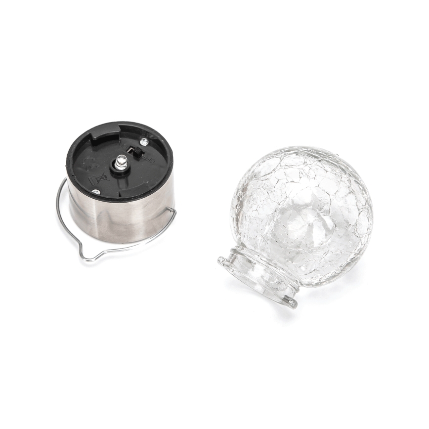 Aigostar - LED Solarna svjetiljka LED/0,006W/1,2V mat krom 6500K 100 mAh IP44
