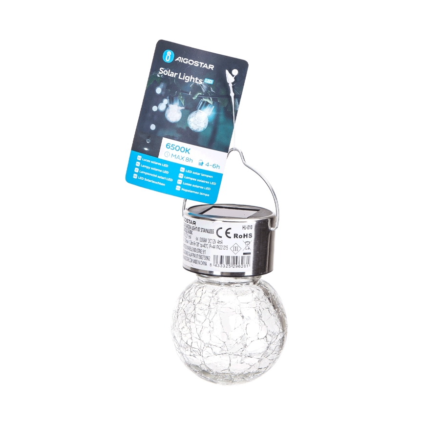 Aigostar - LED Solarna svjetiljka LED/0,006W/1,2V pr. 6 cm 100 mAh 6500K IP44