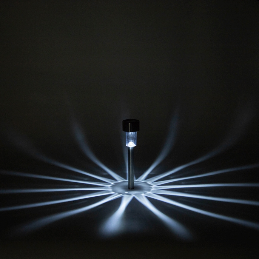 Aigostar - LED solarna svjetiljka LED/2V IP44 40 mAh matni krom