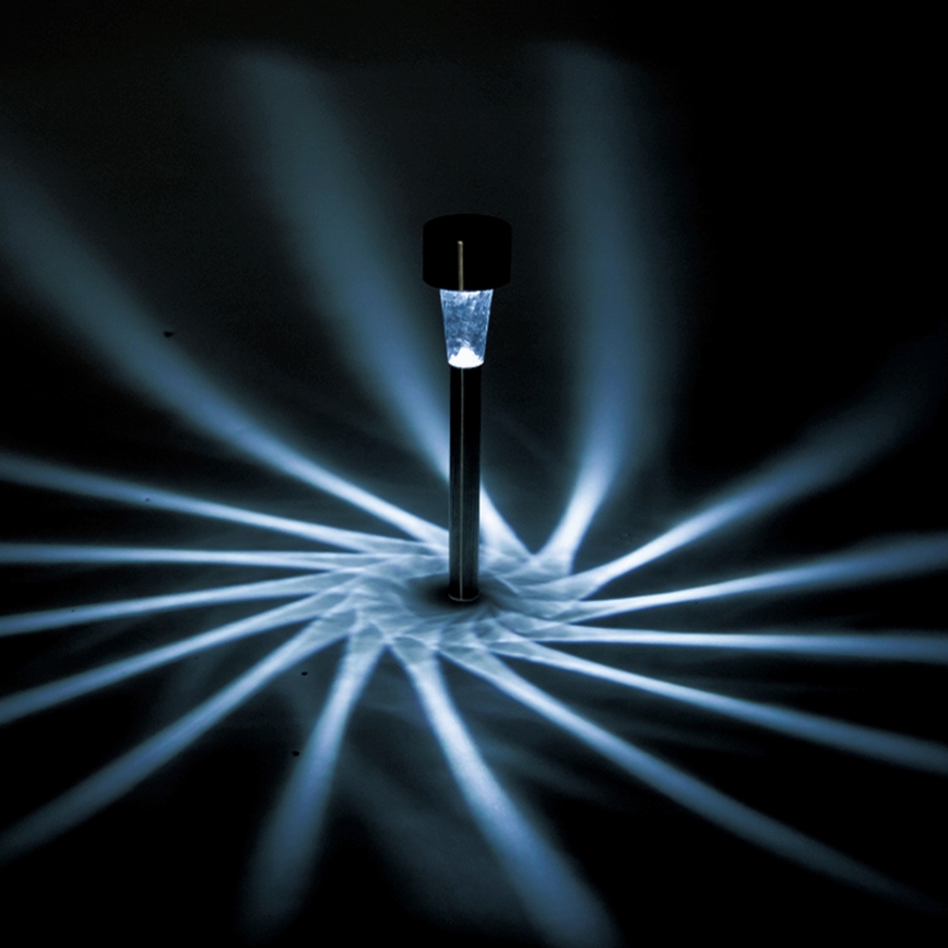 Aigostar - LED solarna svjetiljka LED/2V IP44 40 mAh matni krom
