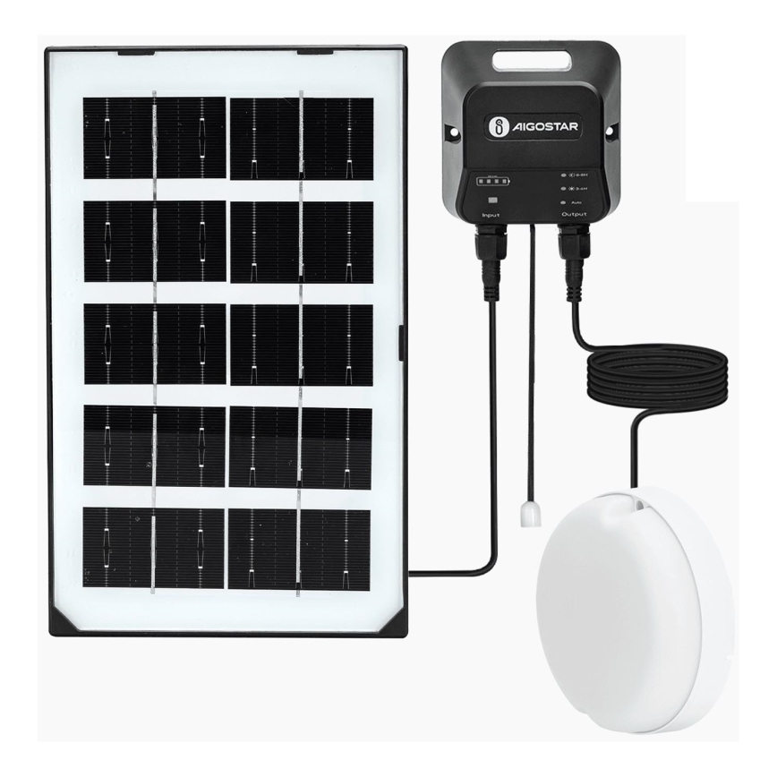 Aigostar - LED Solarna svjetiljka LED/35W/12V 3000 mAh 6500K pr. 16,8 cm + daljinski upravljač