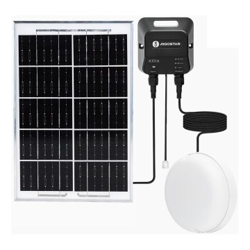 Aigostar - LED solarna svjetiljka LED/70W/12V 6000 mAh 6500K IP65 promjer 20,5 cm + daljinski upravljač