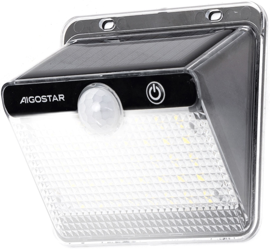 Aigostar - LED solarna svjetiljka s senzorom LED/3,7V 6500K 1200 mAh IP65 crna