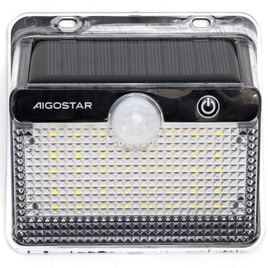 Aigostar - LED solarna svjetiljka s senzorom LED/3,7V 6500K 1200 mAh IP65 crna