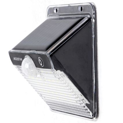 Aigostar - LED solarna svjetiljka s senzorom LED/3,7V 6500K 1200 mAh IP65 crna