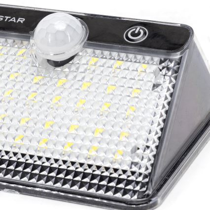 Aigostar - LED solarna svjetiljka s senzorom LED/3,7V 6500K 1200 mAh IP65 crna