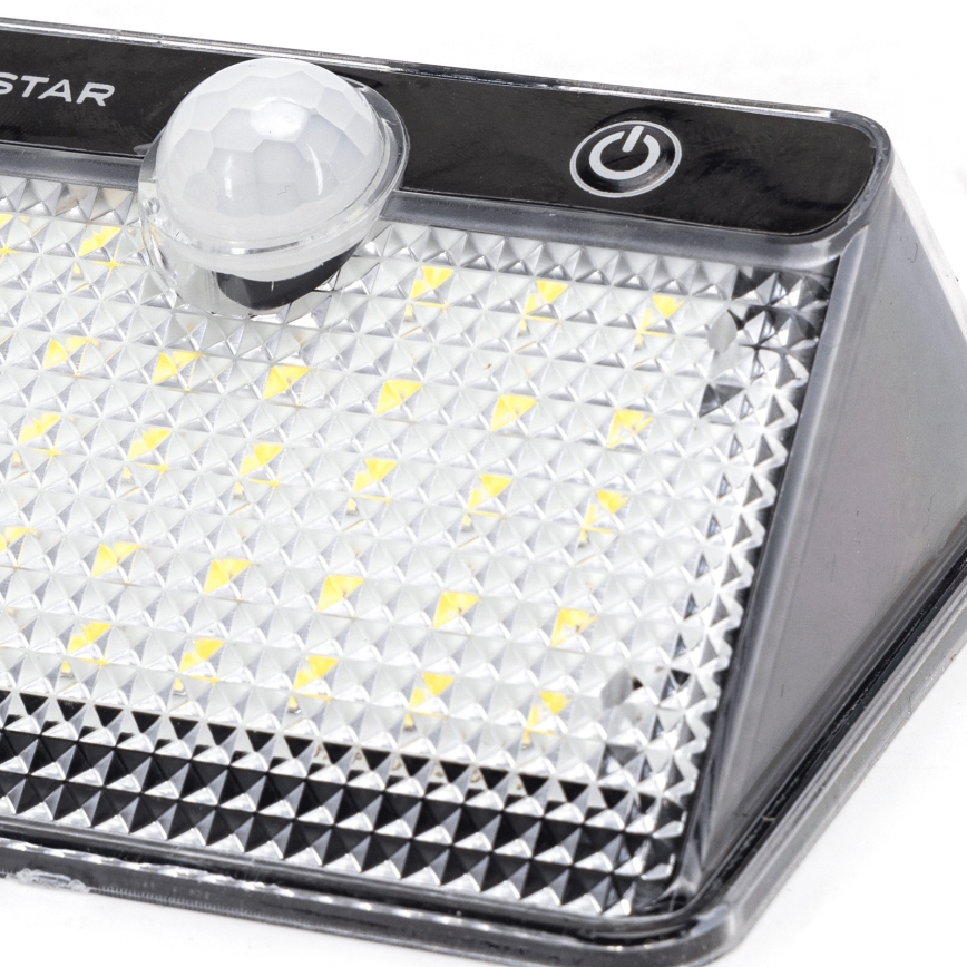 Aigostar - LED solarna svjetiljka s senzorom LED/3,7V 6500K 1200 mAh IP65 crna