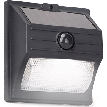 Aigostar - LED solarna svjetiljka s senzorom LED/3,7V 6500K 500 mAh IP65 crna