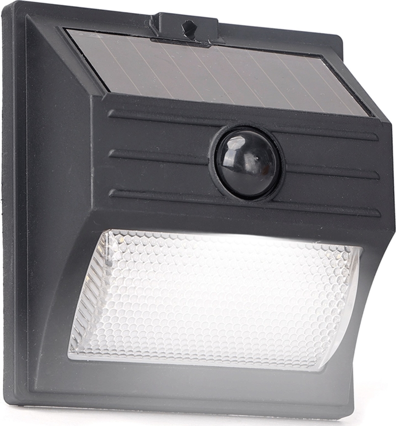 Aigostar - LED solarna svjetiljka sa senzorom LED/3,7V 6500K 500 mAh IP65 crna