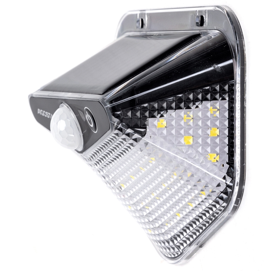 Aigostar - LED solarna svjetiljka sa senzorom LED/3,7V 6500K 500 mAh IP65 crna