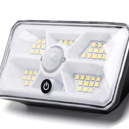 Aigostar - LED solarna svjetiljka sa senzorom LED/3,7V 6500K 500 mAh IP65 crna