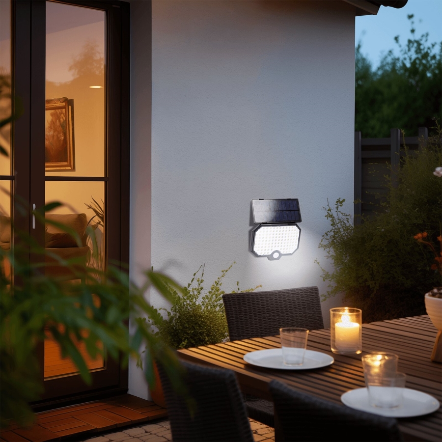 Aigostar - LED Solarna svjetiljka sa senzorom pokreta LED/2,4W/3,7V IP65