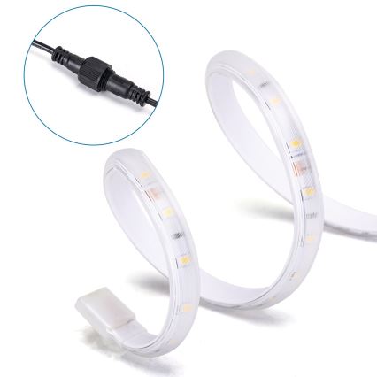 Aigostar - Dimabilna solarna LED traka LED/20W/3,2V 20 m 6500K IP65 + daljinski upravljač