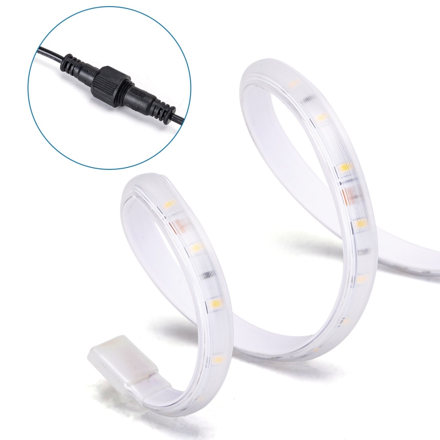 Aigostar - Dimabilna solarna LED traka LED/20W/3,2V 20 m 6500K IP65 + daljinski upravljač