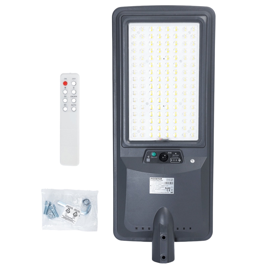Aigostar - LED solarna ulična lampa s senzorom LED/300W/3,2V 3000/4000/6500K 3600mAh + daljinski upravljač