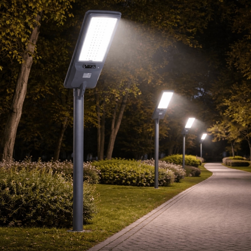 Aigostar - LED Solarna ulična svjetiljka s senzorom LED/400W/3,2V 3000/4000/6500K 4800mAh + daljinski upravljač