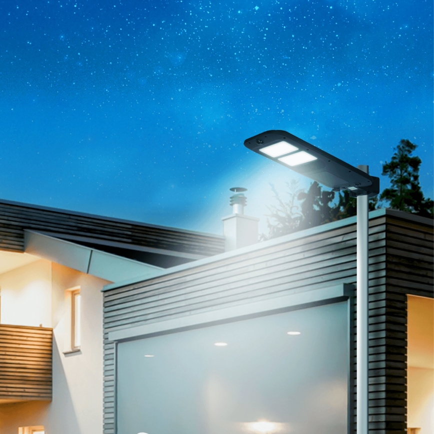 Aigostar - LED Solarna ulična svjetiljka sa senzorom LED/180W/4V 7500mAh IP65 + daljinski upravljač